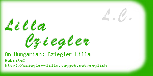 lilla cziegler business card